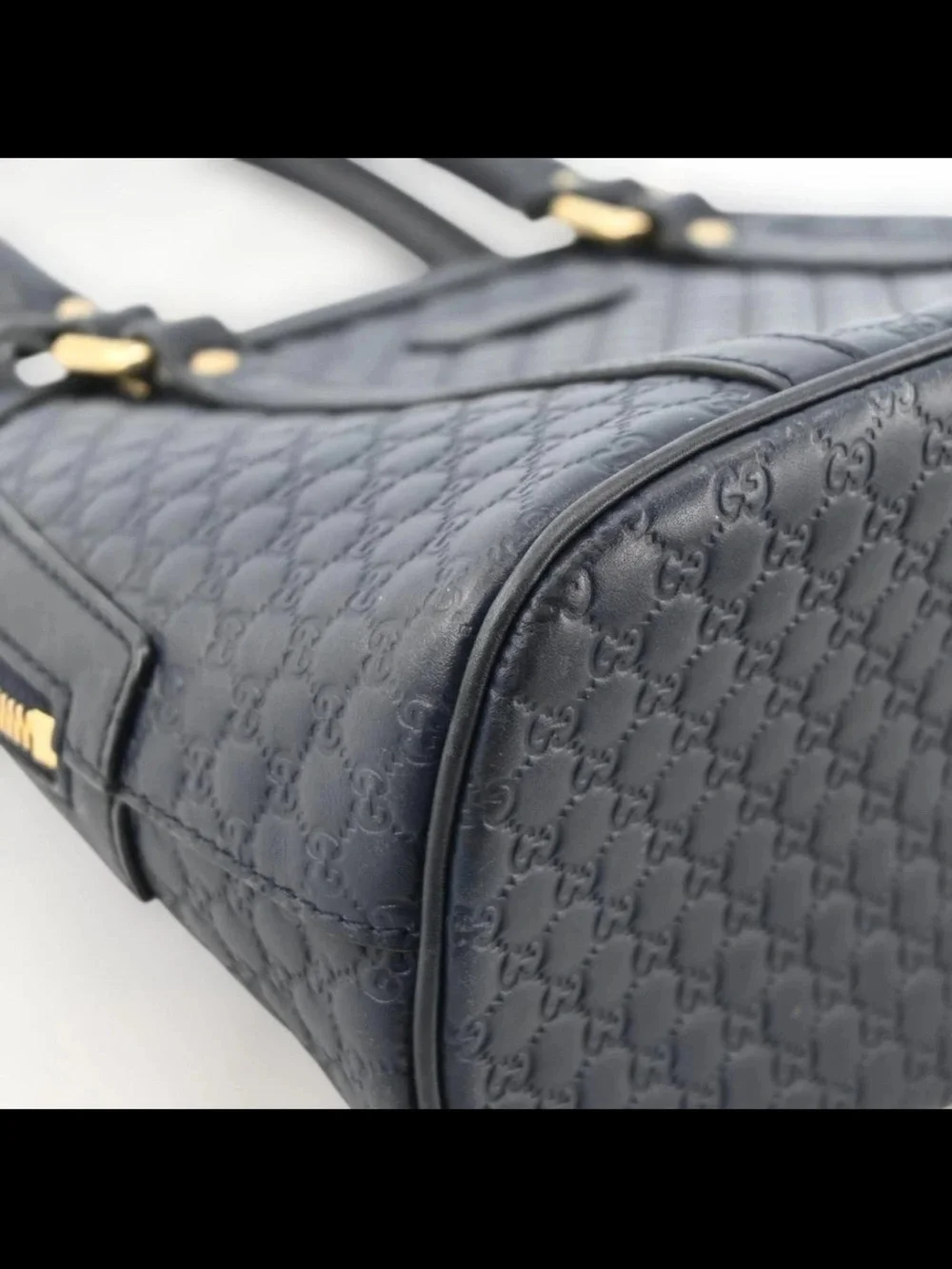 Gucci Black Leather Top-Handle Dome Bag